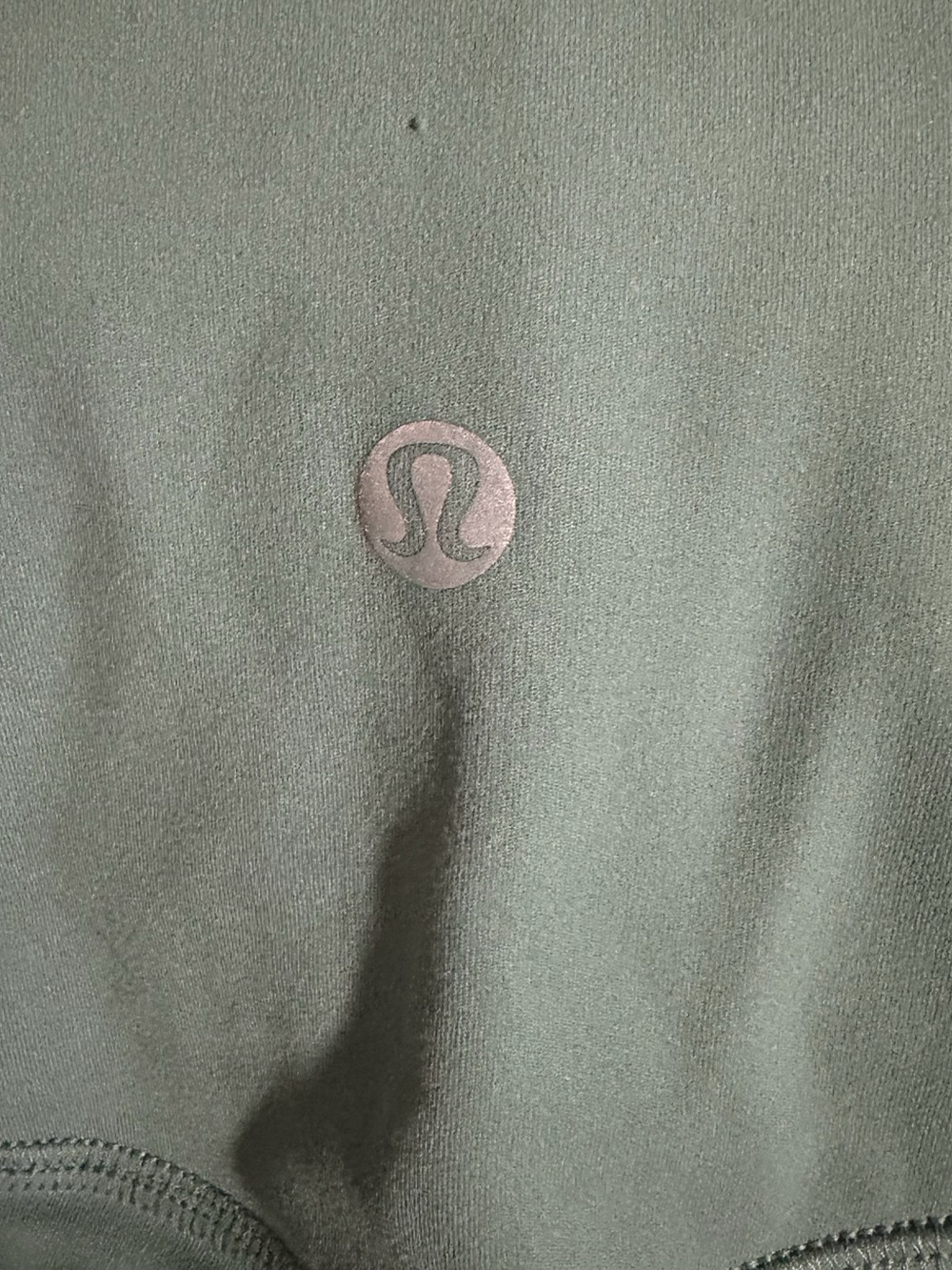 lululemon athletica Olive Leggings with Pink Reflective Logo